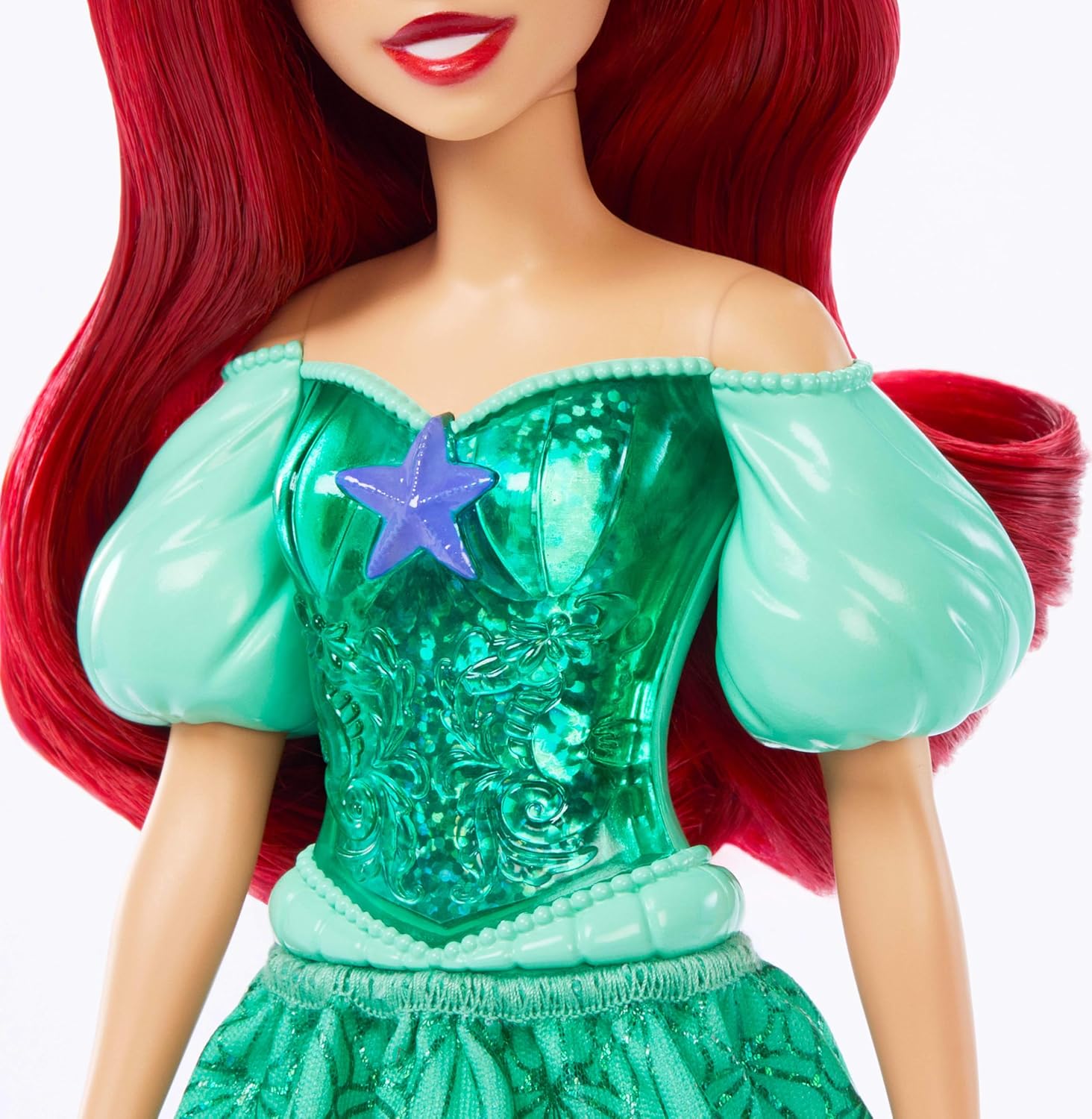 Mattel Disney Princess Ariel Doll in Sparkling Fashion with Removable Skirt