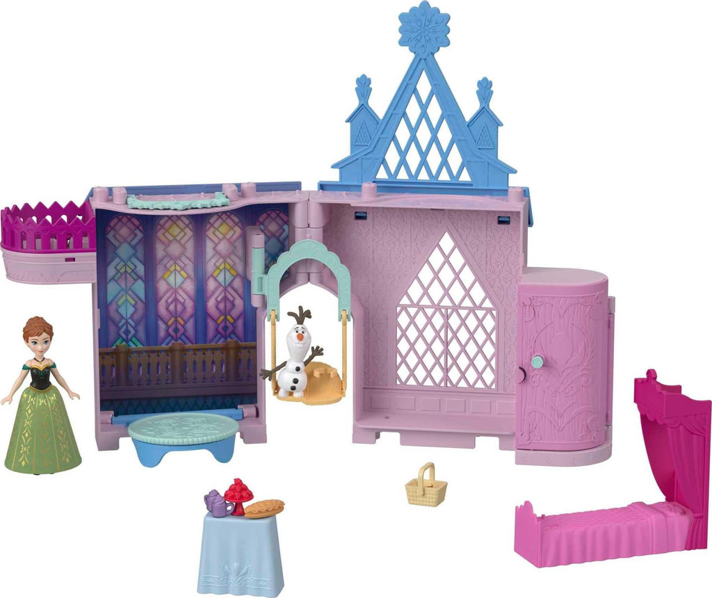 Mattel Disney Frozen Toys, Anna Doll House Stackable Castle with Small Doll