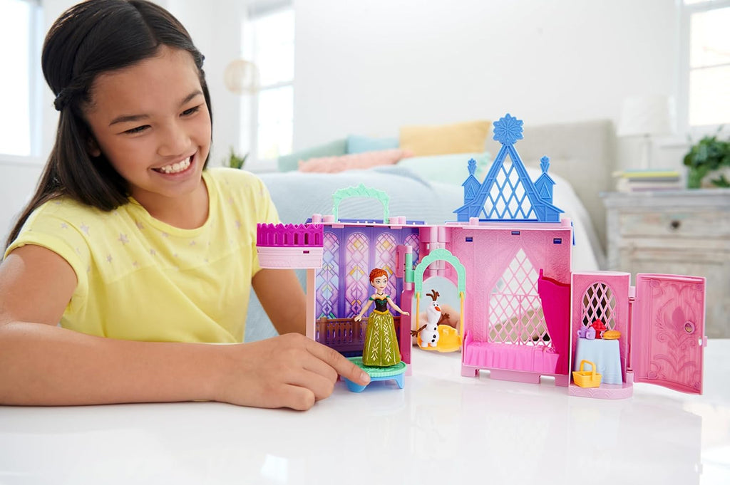 Mattel Disney Frozen Toys, Anna Doll House Stackable Castle with Small Doll
