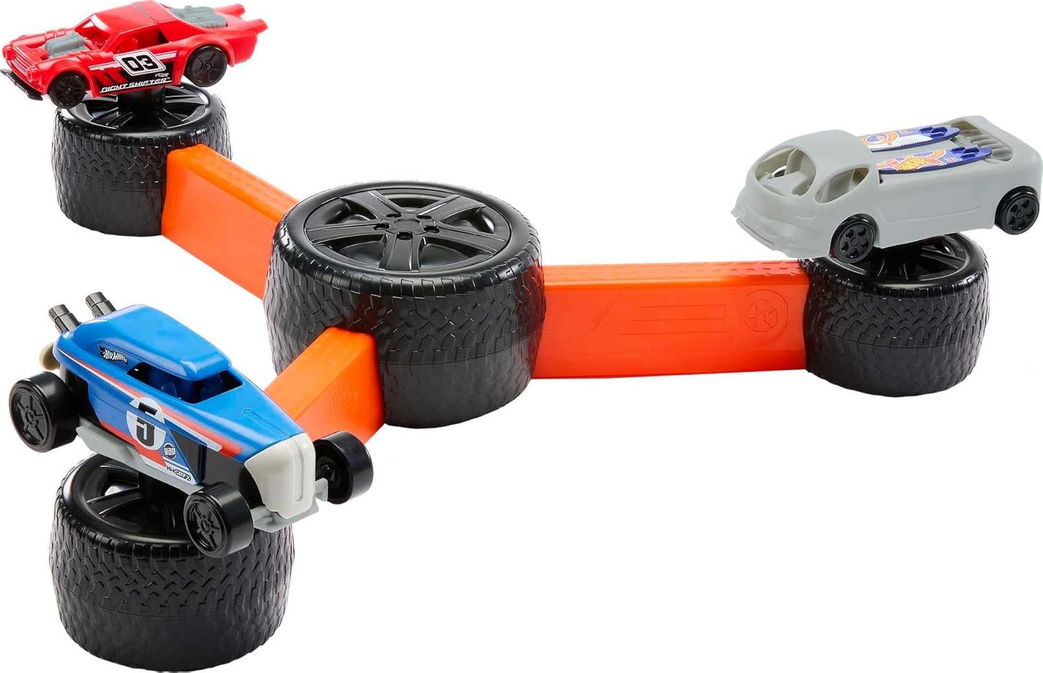 Mattel Games Hot Wheels Build ‘N Slam Kids Game with Buildable Classic Cars