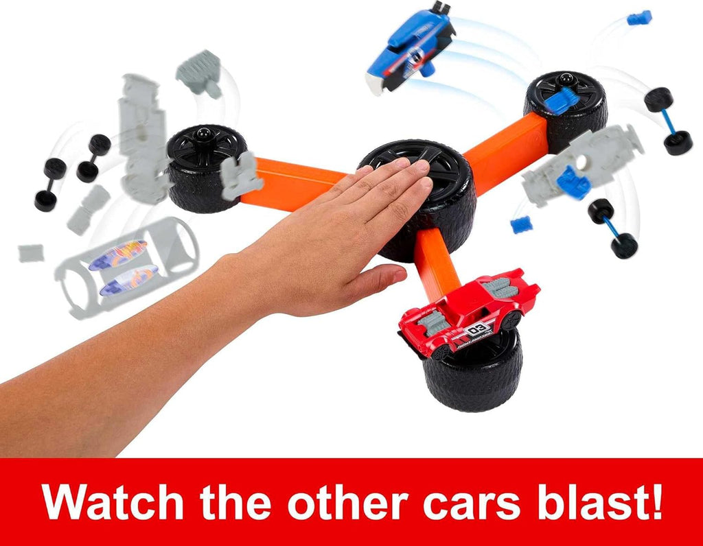 Mattel Games Hot Wheels Build ‘N Slam Kids Game with Buildable Classic Cars