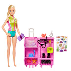 Barbie Dolls & Accessories, Marine Biologist Doll (Blonde) & Mobile Lab Playset with 10+ Pieces, Case Opens for Storage & Tra