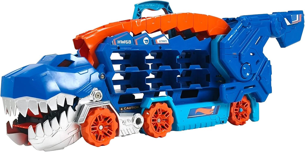 Hot Wheels City Toy Car Track Set, Ultimate T-Rex Transporter