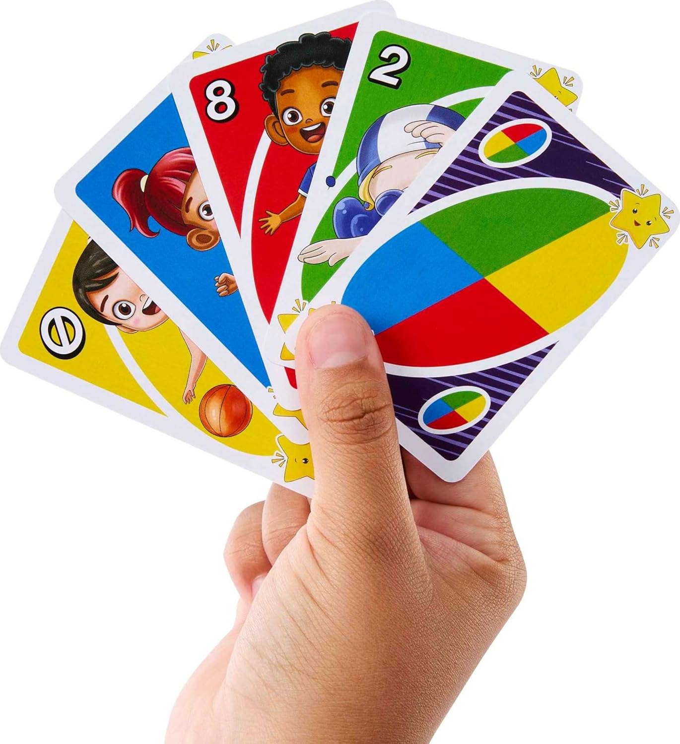 Mattel Games UNO Junior Move Kids Card Game with Action Rules for
