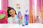 Barbie Pop Reveal Doll & Accessories, Grape Fizz Scent with Purple Hair, 8 Surprises Include Slime, Color Change & Puppy