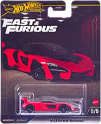 Hot Wheels Fast & Furious Premium Die-Cast Cars Bundle, 5-Pack Set
