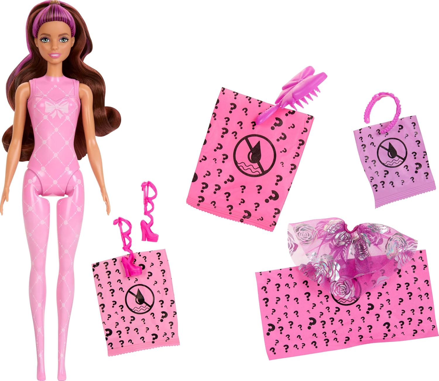 Barbie Color Reveal Doll & Accessories, Ballerina Series, 6 Unboxing Surprises Include Color Change, Inspired by Balletcore (