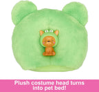 Barbie Cutie Reveal Doll & Accessories with Animal Costume & 10 Surprises Including Color Change, Puppy as Frog in Costume-Th
