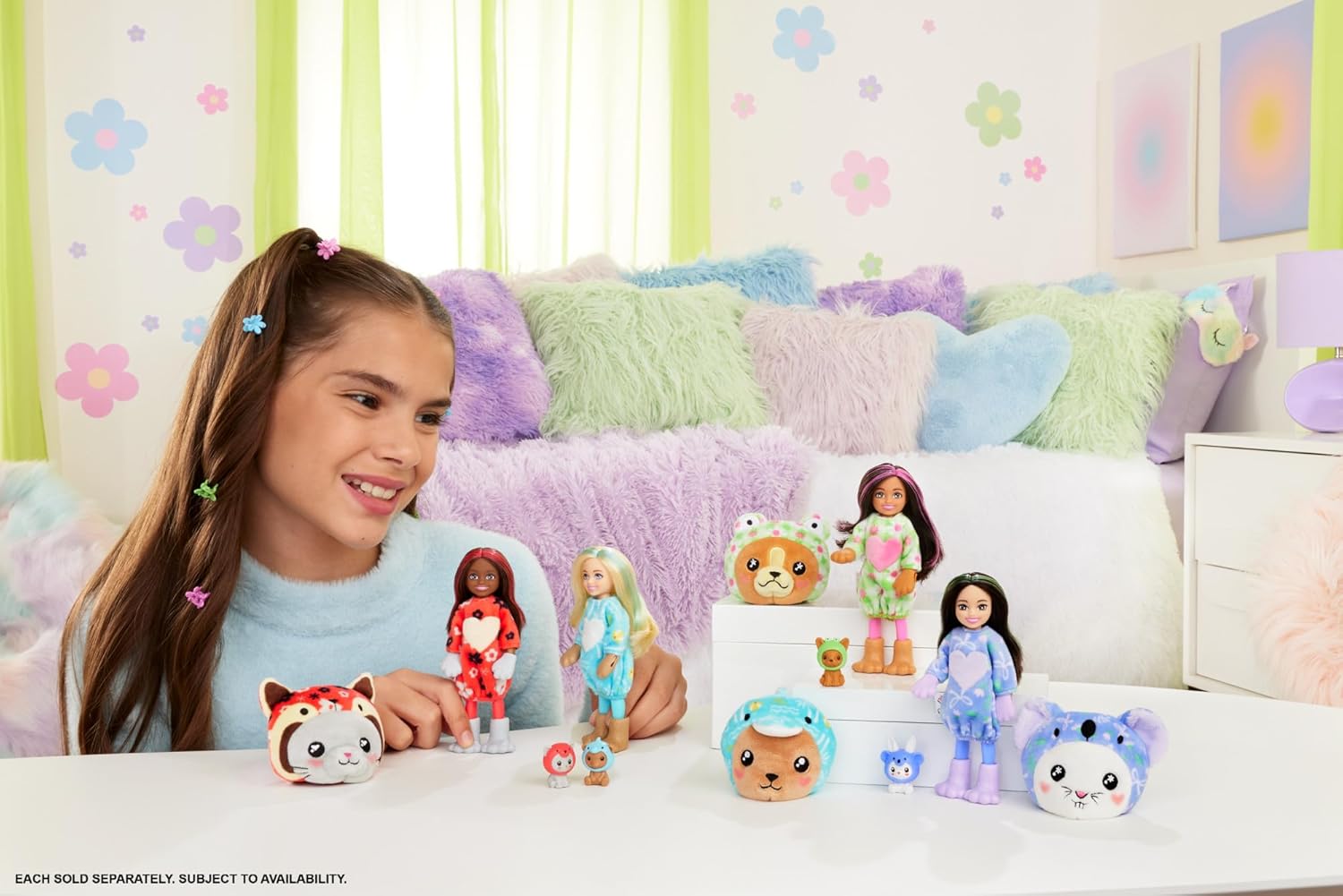 Barbie Cutie Reveal Chelsea Doll & Accessories, Animal Plush Costume & 6 Surprises Including Color Change, Puppy as Frog Dog/