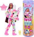 Barbie Cutie Reveal Doll & Accessories, Color Dream Series, Tie-Dyed Bunny Costume & 10 Surprises Including Color Change Tie 
