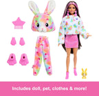 Barbie Cutie Reveal Doll & Accessories, Color Dream Series, Tie-Dyed Bunny Costume & 10 Surprises Including Color Change Tie 