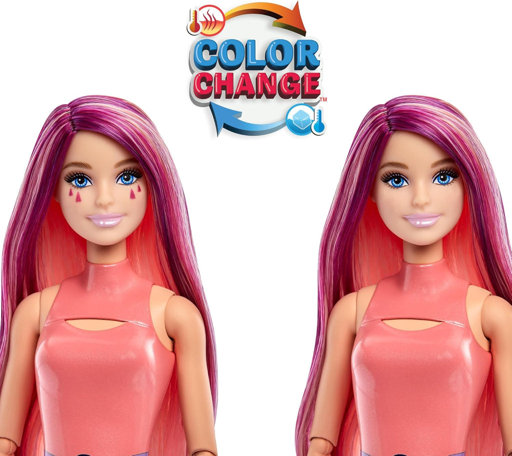 Barbie Pop Reveal Bubble Tea Series Doll & Accessories with Pet, 8 Surprises Include Color Change, Cup with Storage (Styles M
