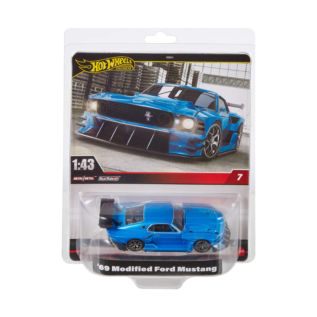 Hot Wheels Premium 1:43rd Scale Vehicle, 69 Modified Ford Mustang
