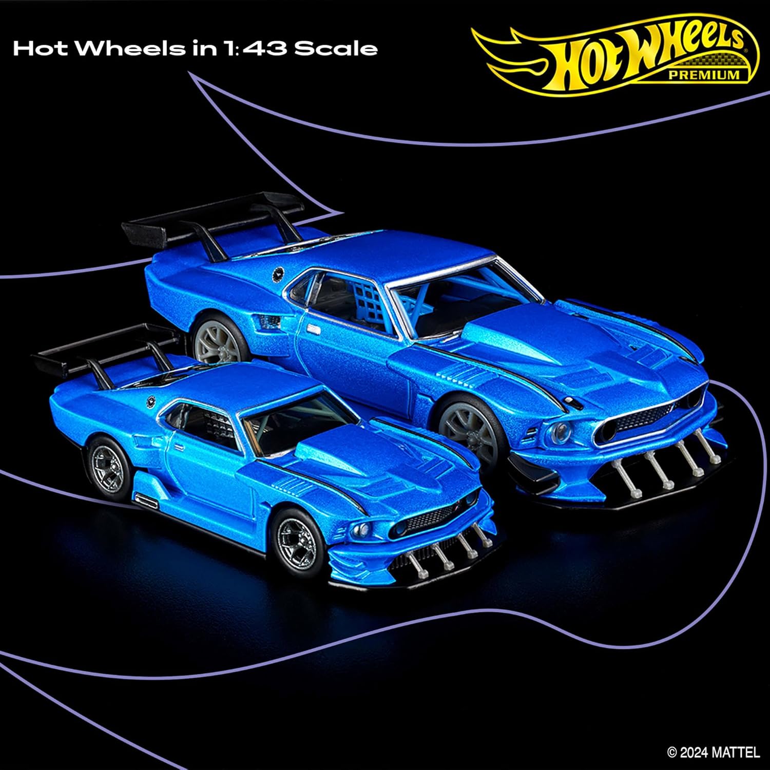 Hot Wheels Premium 1:43rd Scale Vehicle, 69 Modified Ford Mustang