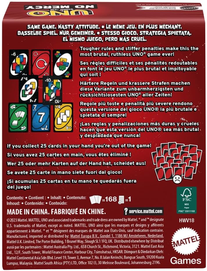 Mattel Games UNO Show ‘em No Mercy Card Game