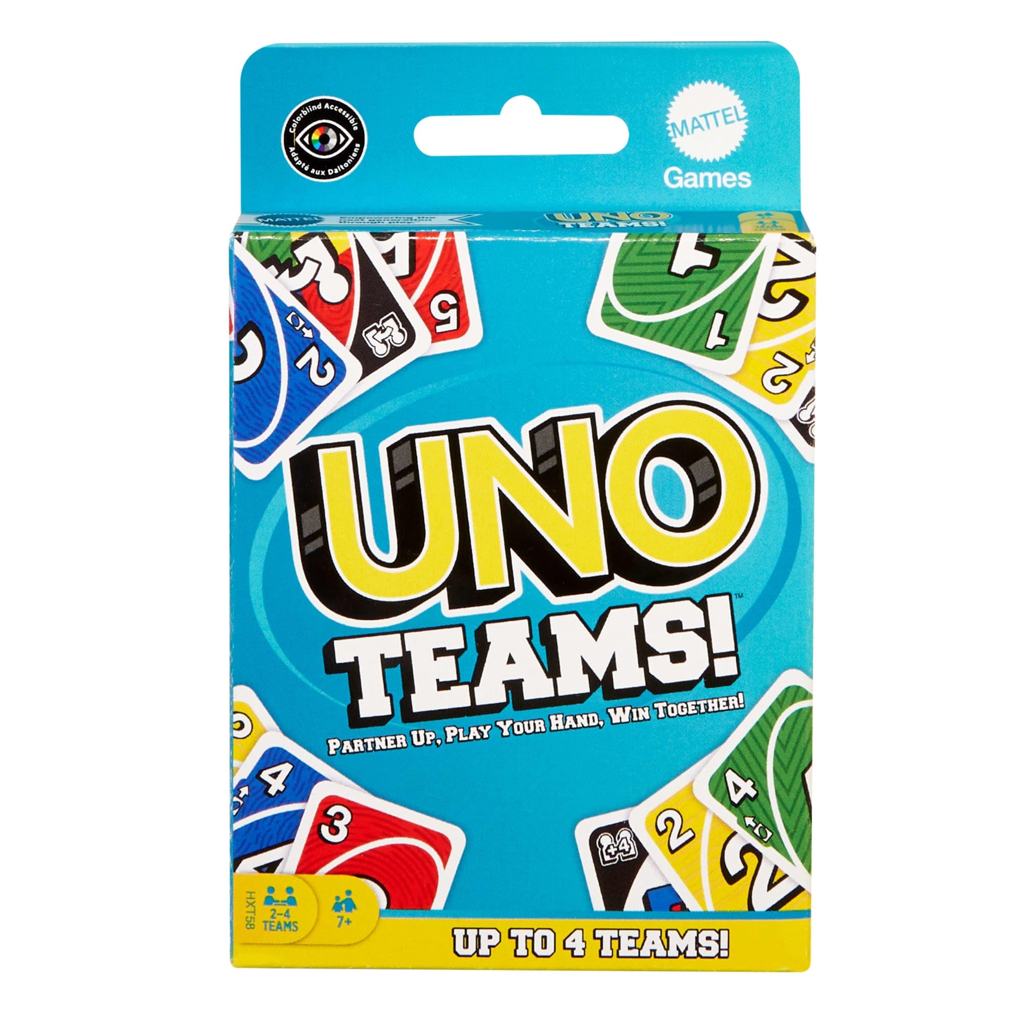 Mattel Games UNO Teams Card Game for Family Nights, Game Nights