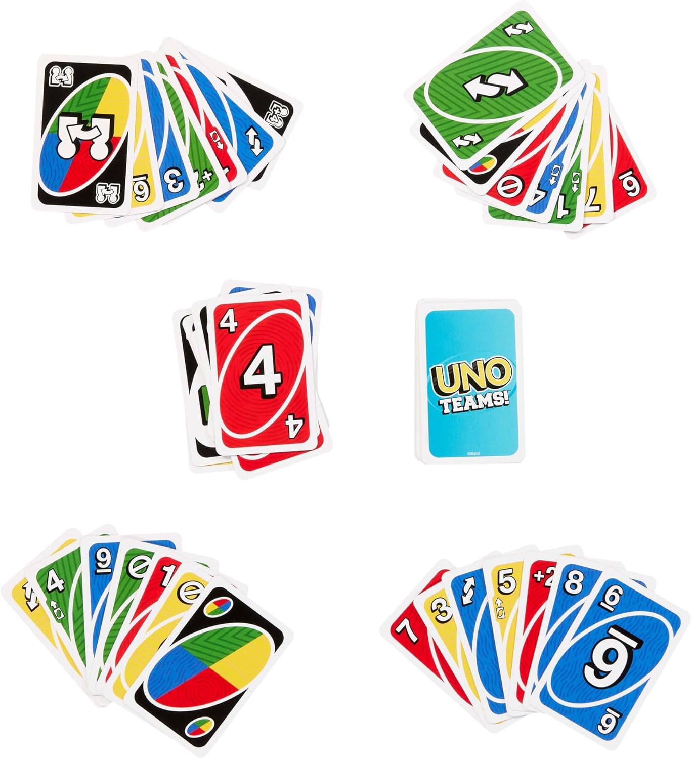 Mattel Games UNO Teams Card Game for Family Nights, Game Nights