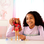 Barbie Dream Besties Playset, Teresa Posable Fashion Doll with Brown Hair & Hairstyling Clips, 10 Video Game-Themed Accessori