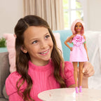 Barbie Fashionistas Doll #238 with Pastel Pink Hair Wearing Strapless Dress with Rose Bodice, Pearly Barrette Accessory and S