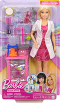Barbie Scientist Doll and Accessories with Blonde Fashion Doll, Lab Table, Microscope, & Color-Change Beaker & Petri Dish Acc