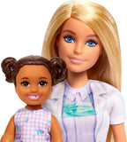 Barbie Dentist with Blonde Fashion Doll with Blue Dress and Lab Coat, 1 Kid Doll, Medical Doctor Furniture & Accessories Blon