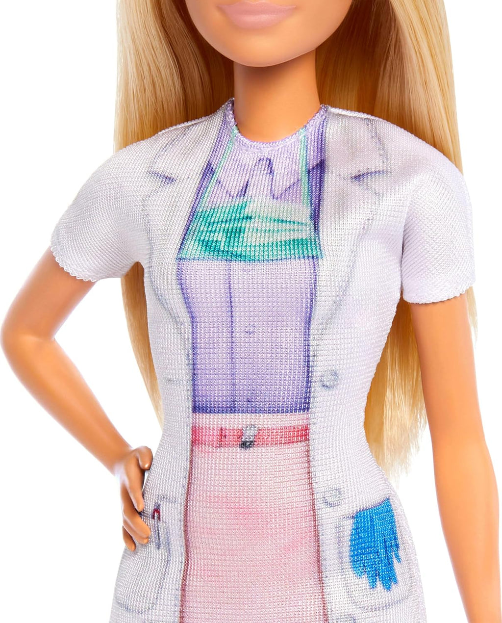 Barbie Dentist with Blonde Fashion Doll with Blue Dress and Lab Coat, 1 Kid Doll, Medical Doctor Furniture & Accessories Blon