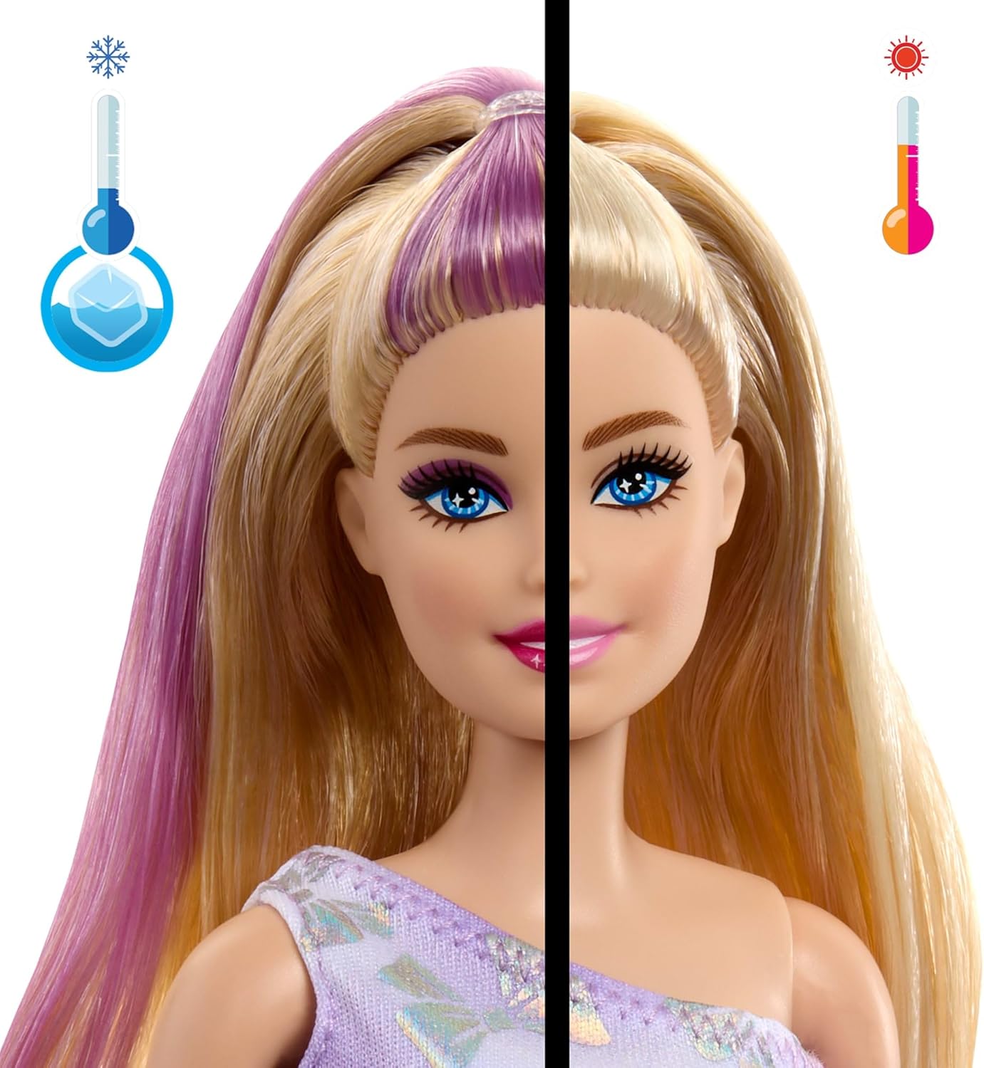 Barbie Party Unboxed Doll & Accessories, Pet Birthday Series Birthday Bows Set with 10 Surprises Including Color Change & Cak