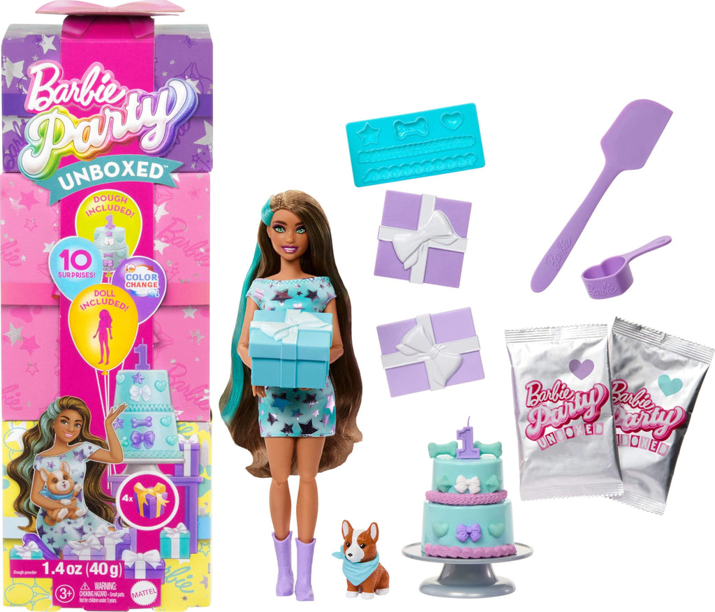 Barbie Party Unboxed Doll & Accessories