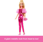 Barbie Deluxe Style Doll #5 in Metallic Pink Outfit, Blonde Hair
