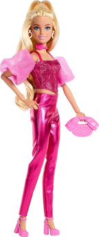 Barbie Deluxe Style Doll #5 in Metallic Pink Outfit, Blonde Hair