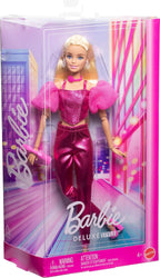 Barbie Deluxe Style Doll #5 in Metallic Pink Outfit, Blonde Hair
