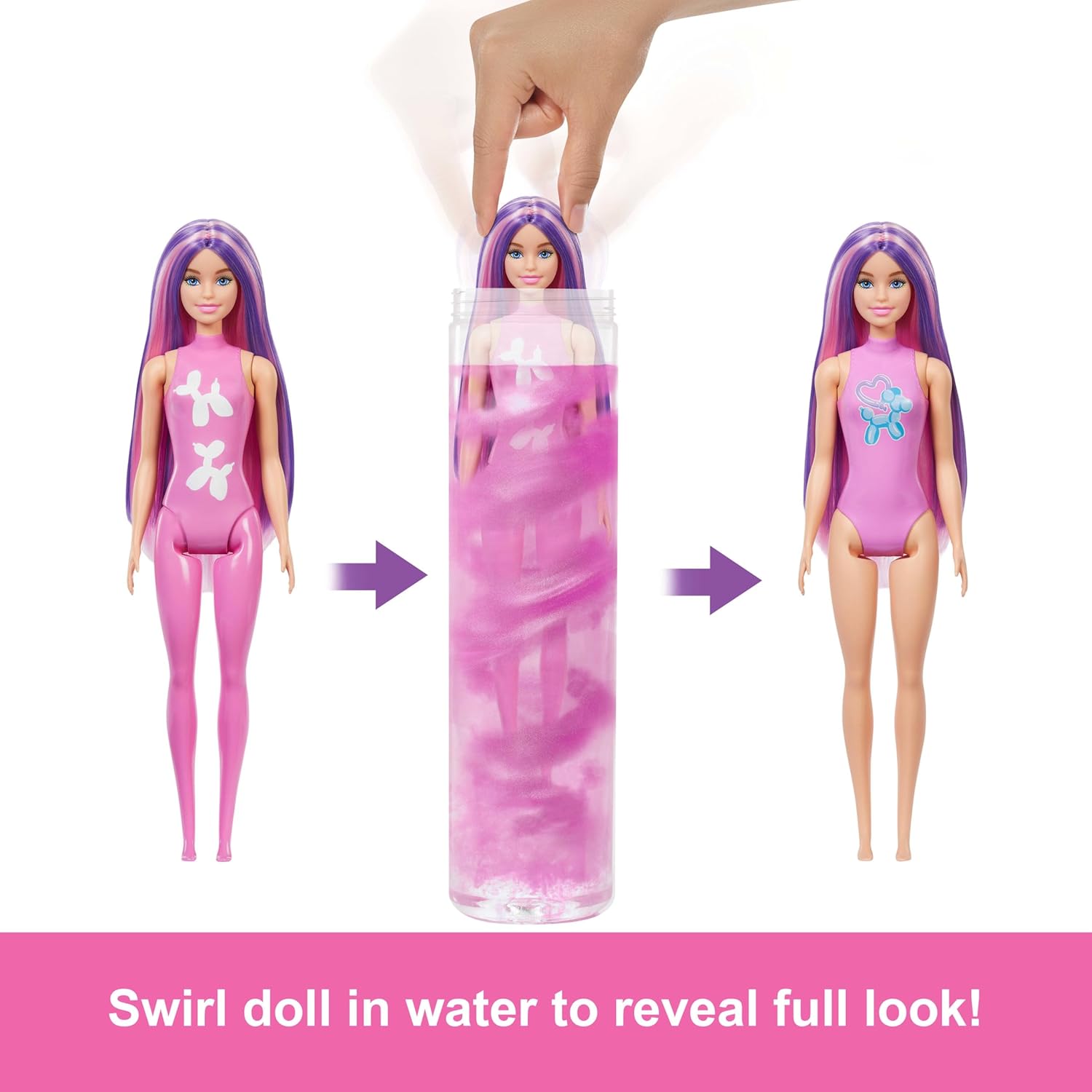 Barbie Color Reveal Mermaid Series Doll & Accessories with 6 Surprises Including Color Change & Charms (Styles May Vary)