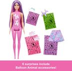 Barbie Color Reveal Mermaid Series Doll & Accessories with 6 Surprises Including Color Change & Charms (Styles May Vary)