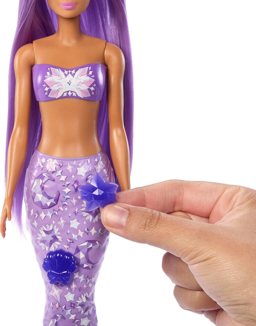 Barbie Color Reveal Mermaid Series Doll & Accessories with 6 Surprises Including Color Change & Charms (Styles May Vary)