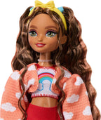 Barbie Dream Besties Doll and Accessories, Teresa Posable Roller Skating Fashion Doll with Brown Hair, 9Video Game Themed Pie