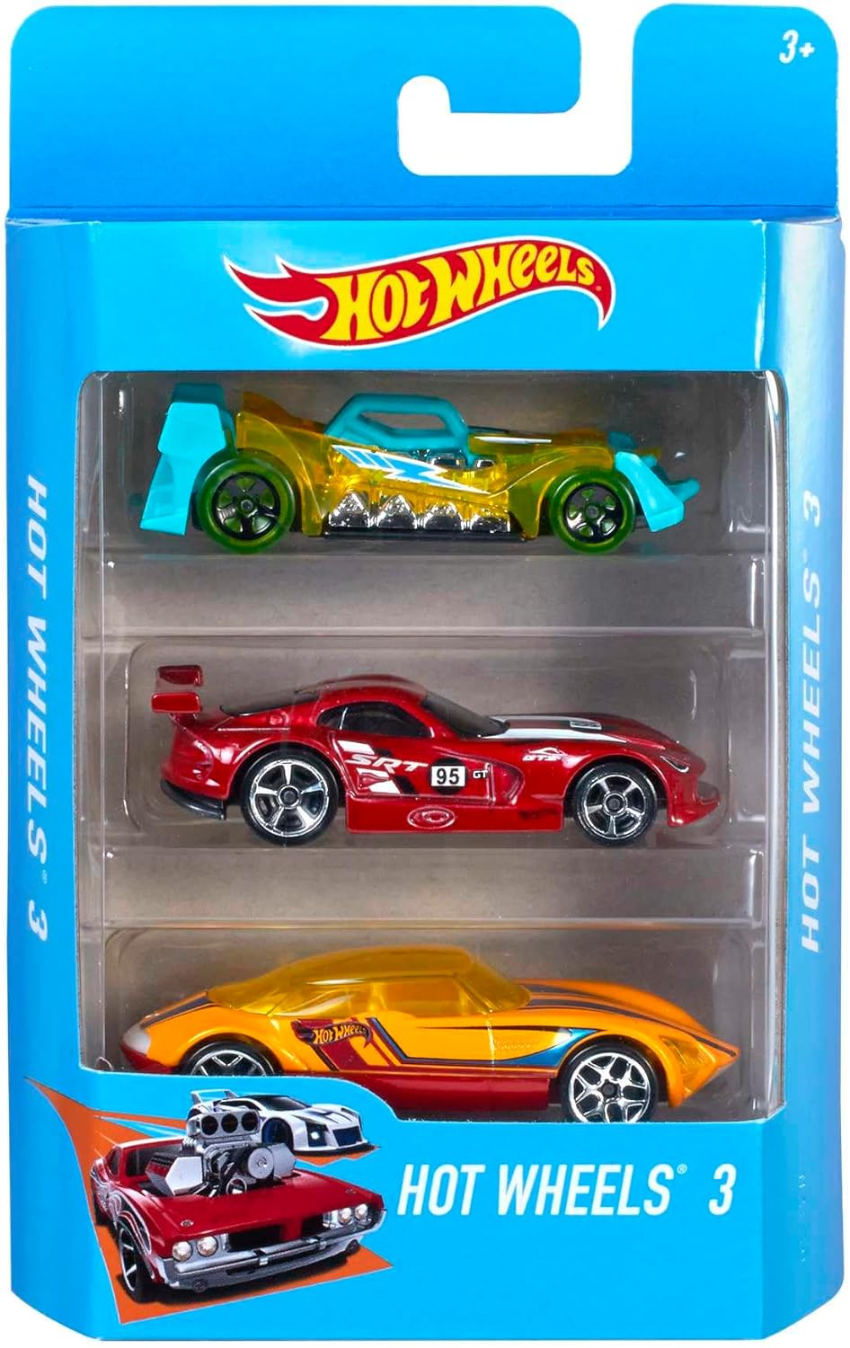 Hot Wheels 3 Car Pack, Multipack of 3 Vehicles