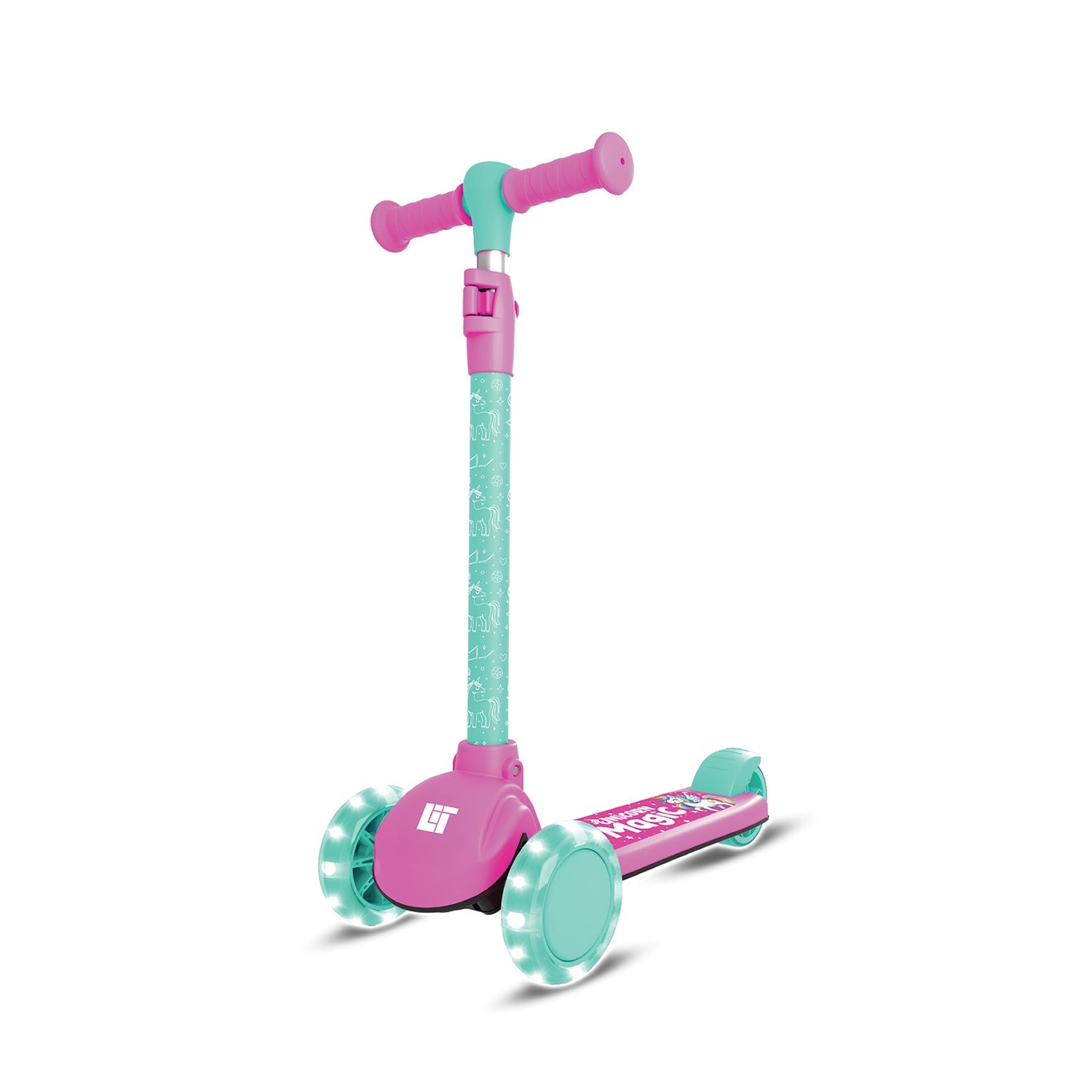 LiT Unicorn LED Light-Up 3-Wheel Scooter