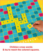 Mattel Games Scrabble Junior Kids Crossword Game with 2-Games-in-1
