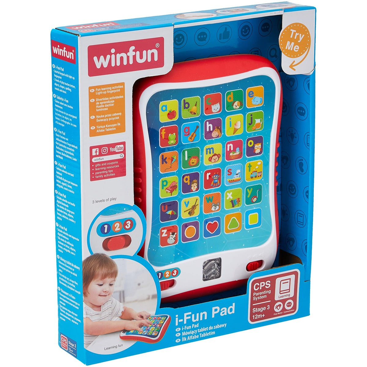 winfun I-Fun Pad Colourful Interactive Keypad Teaches Letters