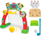 Winfun: 4-in-1 Sports Center - 4 Modes: Soccer, Basketball, Bowling, &amp; Golf, LED Screen, Transforming Interactive Toy, Toddlers &amp; Kids Ages 18mo+