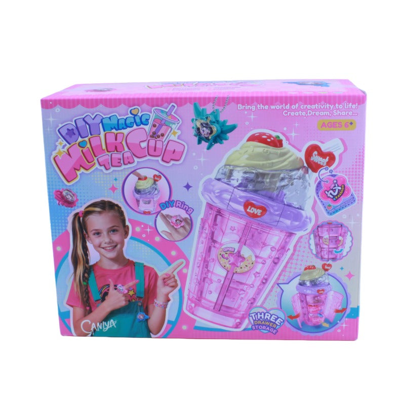 CANIYA DIY Milk Tea Cup Jewelry Craft Set