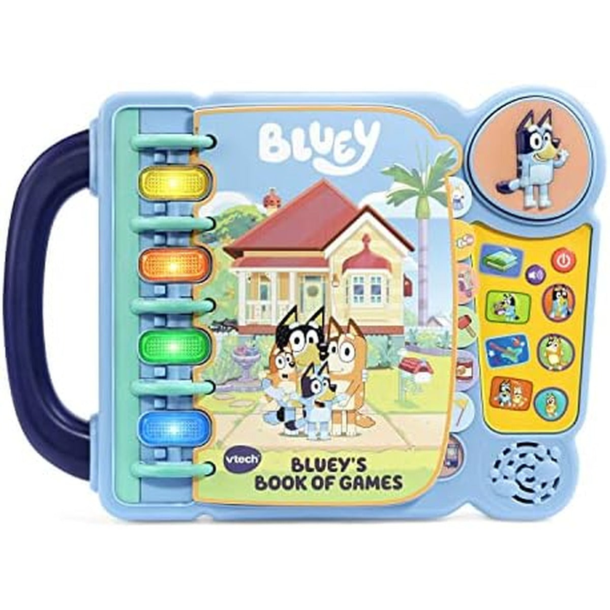 VTech Bluey's Book of Games, Official Bluey Book, Interactive Childrens Book, Educational Activity Toy with 4 Learning Modes, Gift for Kids Ages 3, 4, 5, 6 Years, English Version