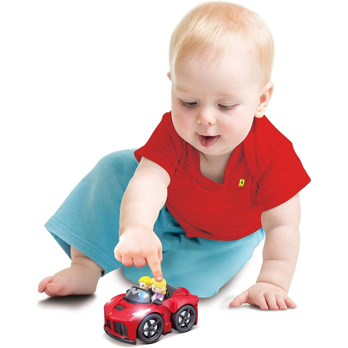 Bburago Bb Junior Ferrari Poppin Drivers Preschool Toy Car, Red