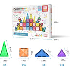 PicassoTiles Magnetic Tiles Building Blocks Mini Size Diamond Series