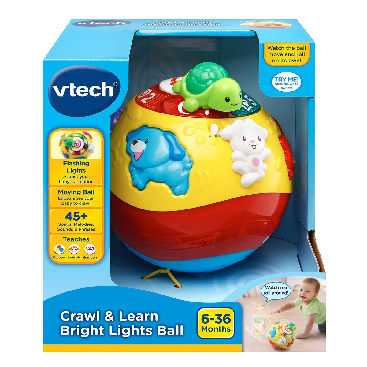 VTech Crawl & Learn Bright Lights Ball for 6 - 36 Months, English Version