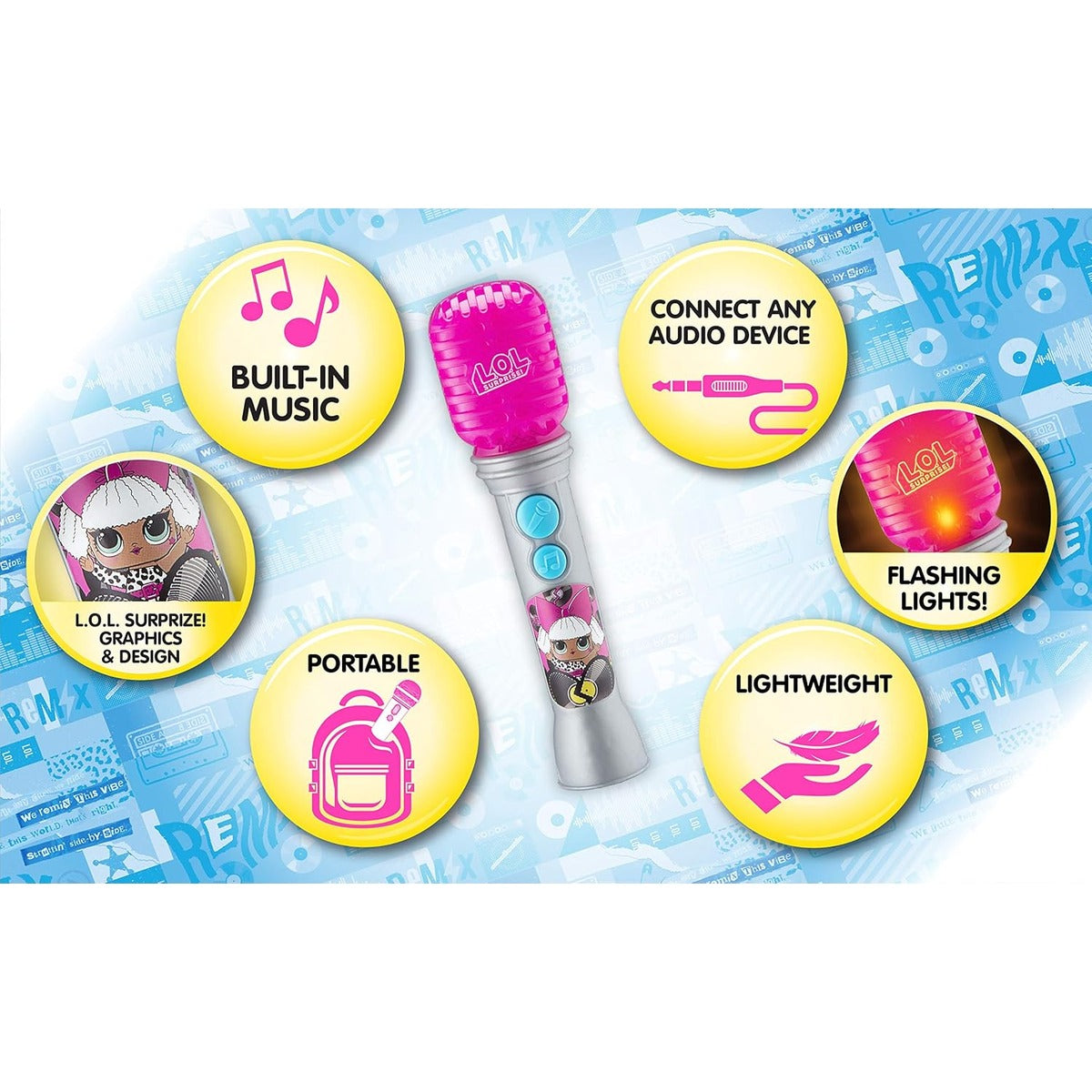 eKids LOL Surprise OMG Remix Toy Microphone