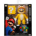 THE SUPER MARIO BROS. MOVIE 5 Inch Action Figures Series 2 Cat Mario Figure with Block