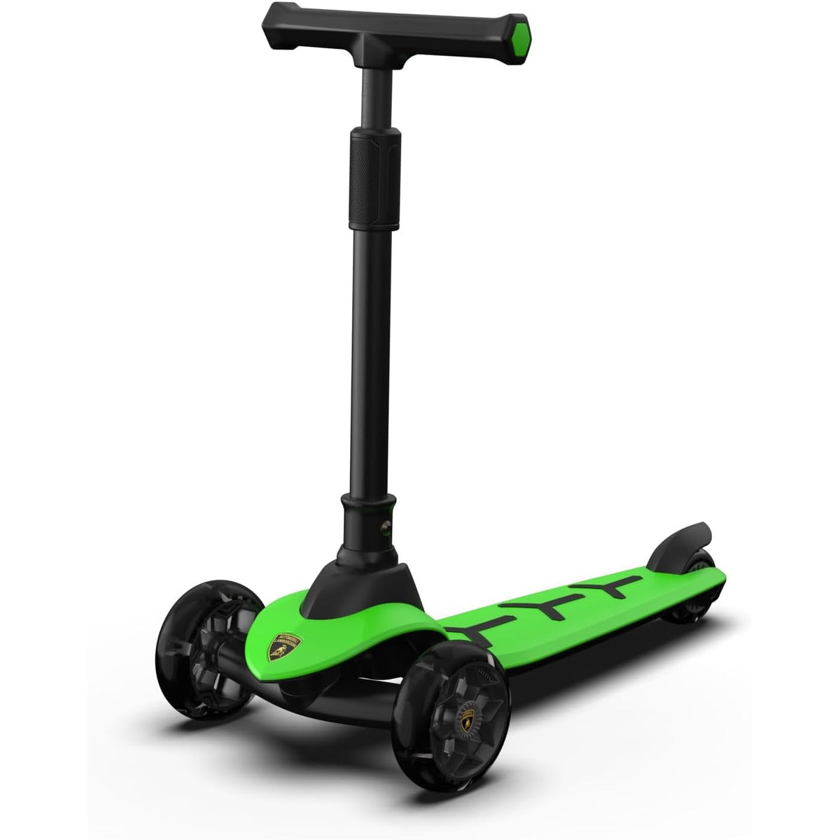 Lamborghini Swing Car Lamborghini Green Scooter for Kids of Ages 3-8, 3 Wheel Scooter for Kids with Adjustable Height, Foldin