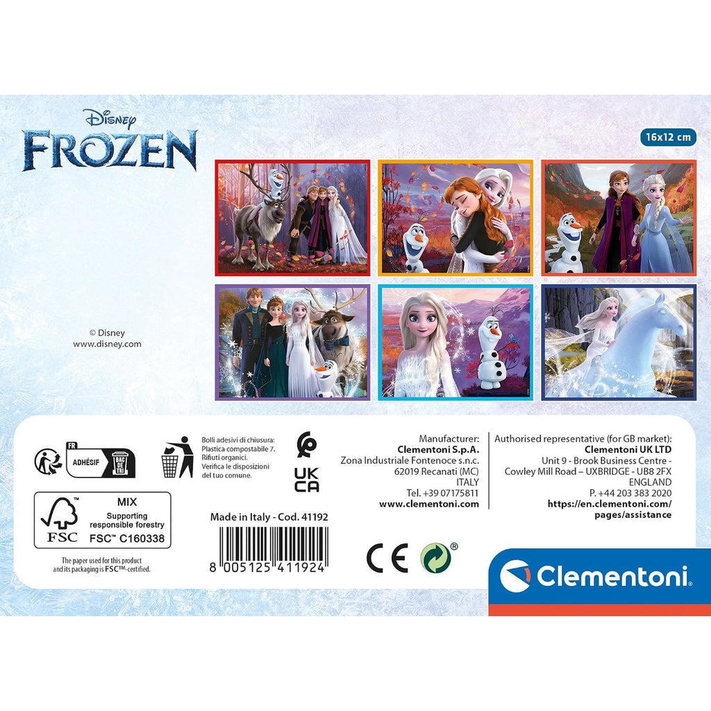 Clementoni 41192 Frozen - 12 Pieces Children 3 Years, Cartoon, Cube, Disney Puzzle, Made in Italy, Multicoloured
