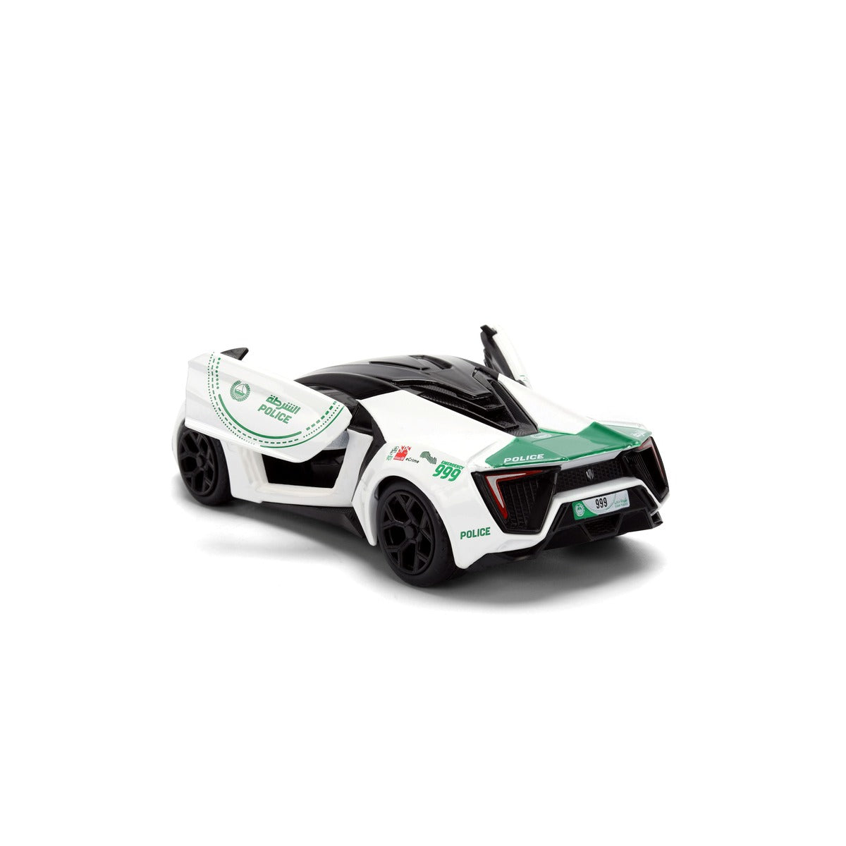 Jada - 1:32 Dubai Police With Motor Lykan Hyper Sport - White/Green